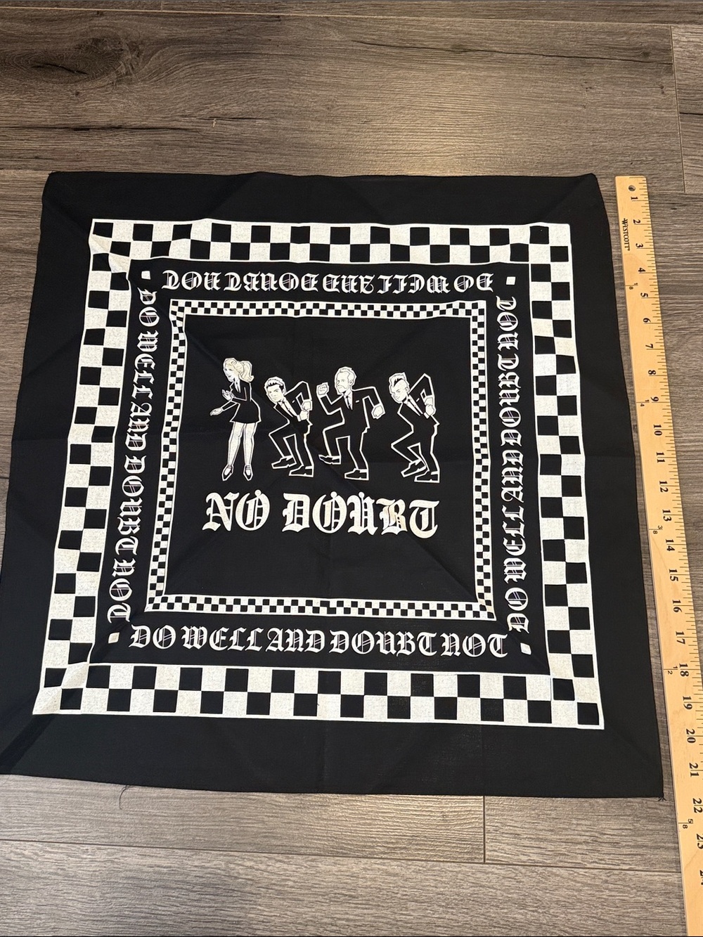 No Doubt Graphic Bandana Scarf - Black & White bought at the Spere in Vegas